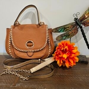 Michael Kors All Genuine Leather Isadore Stitch Messenger Bag